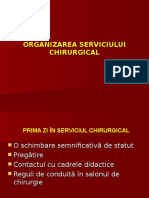 ORGANIZAREA SERVICIULUI CHIRURGICAL