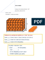 Cantidad de Ladrillos de Cabeza