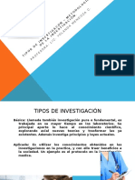 Tipos de Investigación.