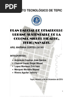 Plan Parcial Estratégico de Desarrollo Urbano Sustentable de La Colonia Miguel Hidalgo, Tepi Nayarit.