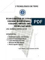 Plan Parcial Estratégico de Desarrollo Urbano Sustentable de la Colonia Miguel Hidalgo, Tepi; Nayarit.