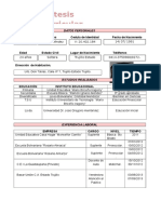 Ejemplo de Síntesis Curricular para Educacion