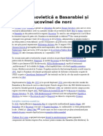 Ocupația Sovietică A Basarabiei Și Bucovinei de Nord