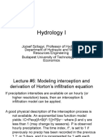 6Modeling Interception and Derivation of Horton’s Infiltration Equation