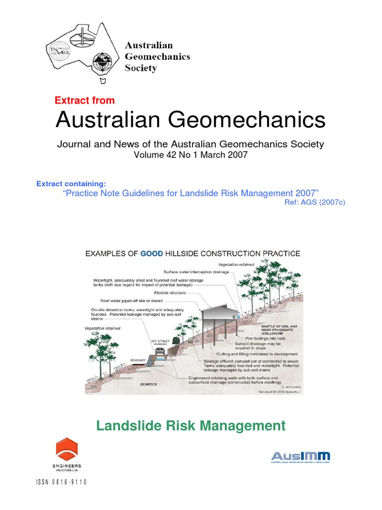 Practice Note Guidelines For Landslide Risk Management 2007 | PDF ...