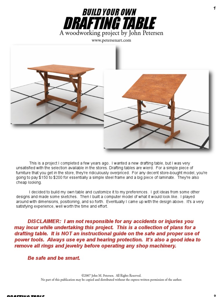 Drafting Table 20071113 PDF Screw Wood