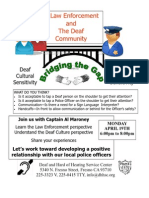 Law Enforcement and The Deaf Community: Deaf Cultural Sensitivity Police Cultural Sensitivity