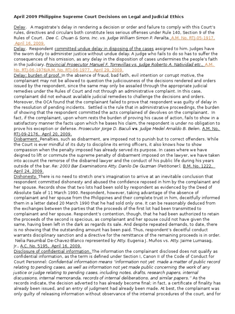 Legal Ethics Philippine Supreme Court Decisions Lawyer Judiciaries