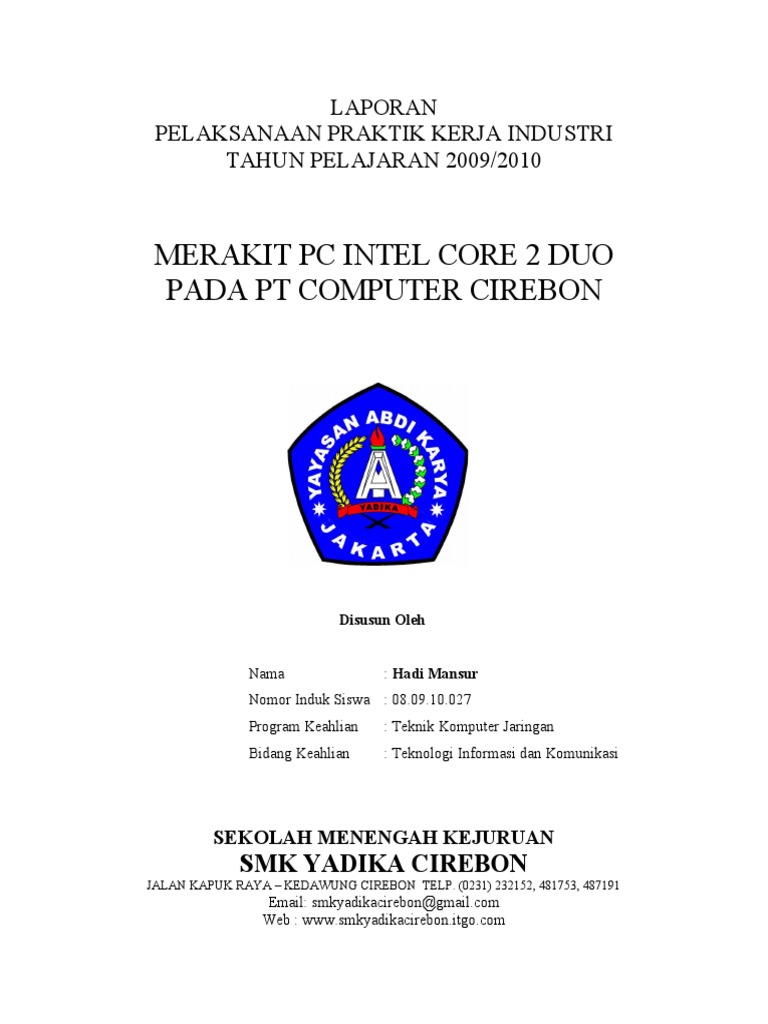 Contoh Daftar Pustaka Laporan Pkl Tkj Nusagates