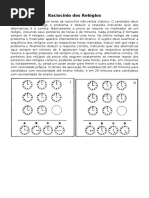 Teste de Raciocínio Relógios Psicotécnico