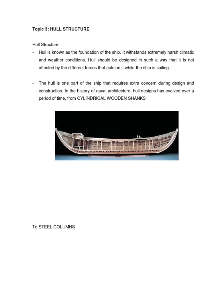 Ship Hull Structure and Design | PDF | Hull (Watercraft) | Deck (Ship)