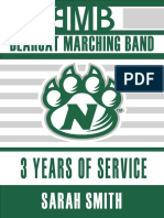 Bearcat Marching Band 3 Year Award