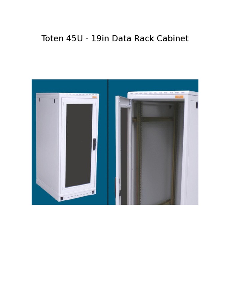 Toten 45U - 19in Data Rack Cabinet | PDF