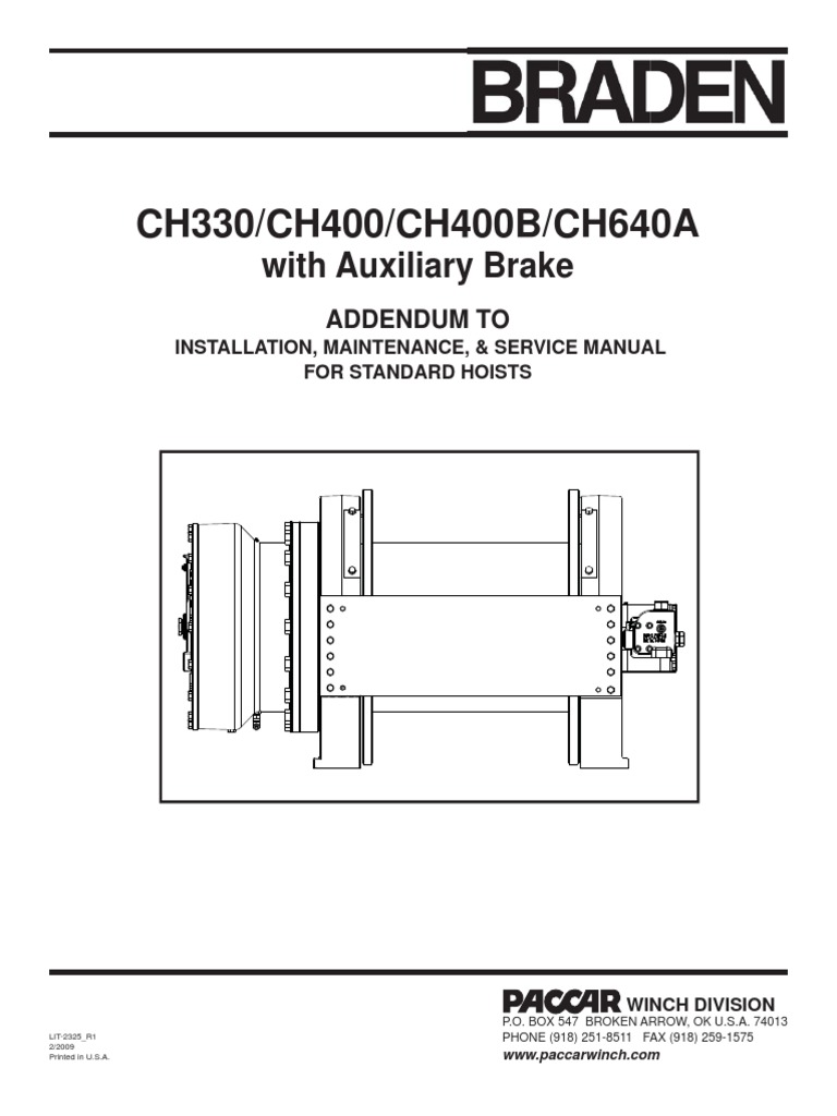 Braden Winches PDF Anti Lock Braking System Valve