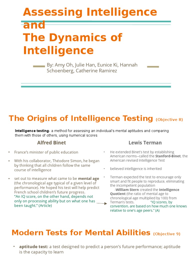 Wechsler IQ Test and Intelligence Assessment | PDF | Intelligence ...