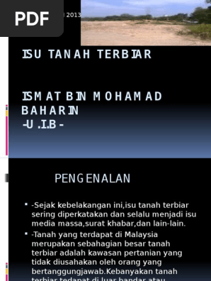 Isu Tanah Terbiar Pdf