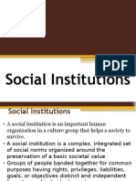 Social Institutions