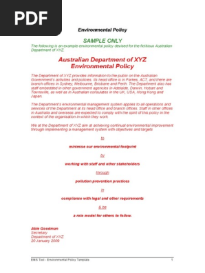 Environmental Policy