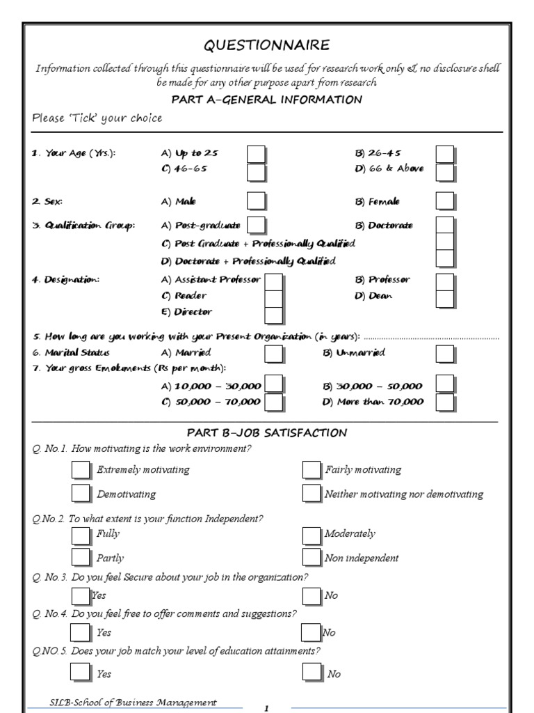 Faculty Job Satisfaction Survey | PDF | Job Satisfaction | Cognition