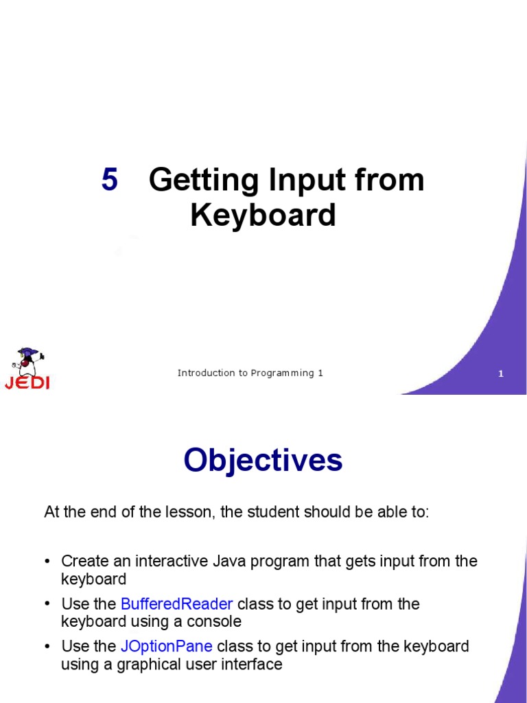 Getting Input From Keyboard | PDF | Class (Computer Programming) | Java ...