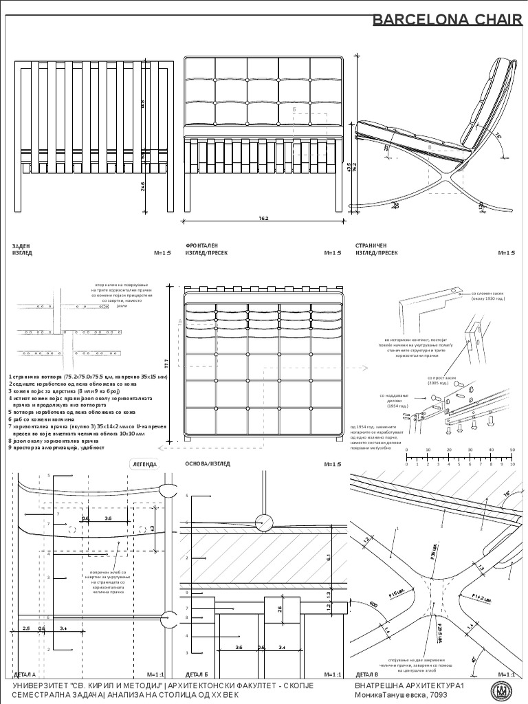 Barcelona chair analysisMies Van der Rohe