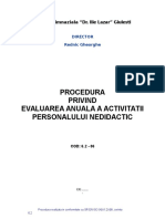 Procedura Privind Evaluarea Cadrelor Nedidactice Ed 1 Rev 0