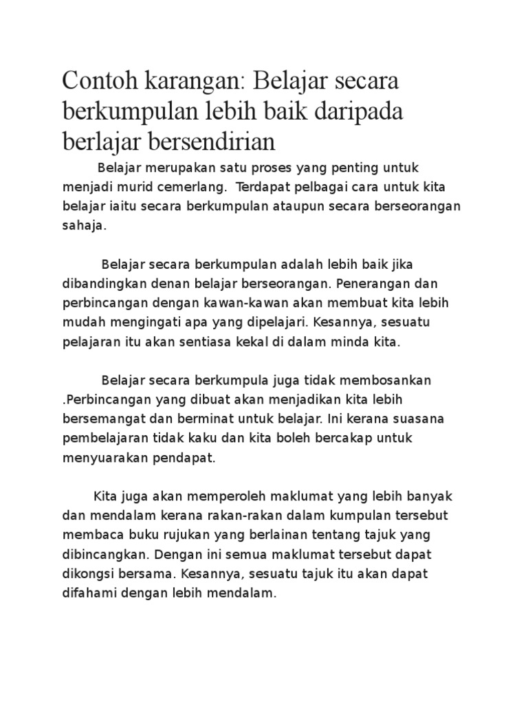 Contoh Karangan Pdf