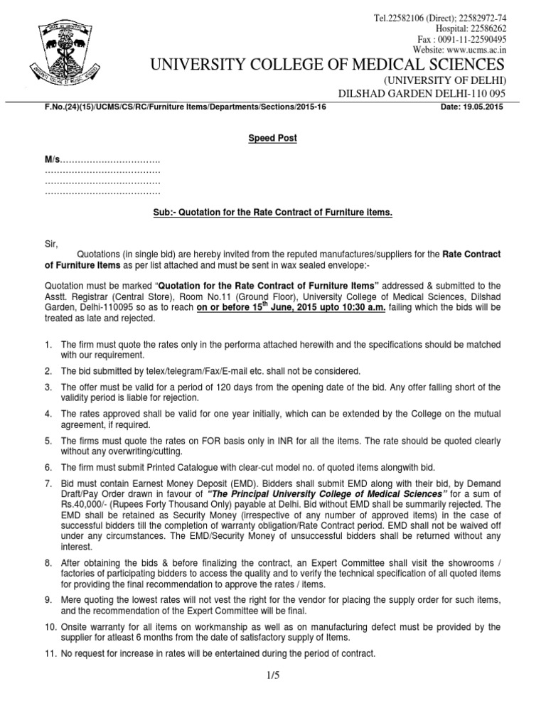 Rate Contract of Furniture Itmes 2015 PDF Chair