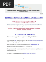 Project Finance Application Form