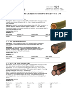 60-5 Stock Catalog: 15 KV Cable, Underground Primary Distribution, Epr