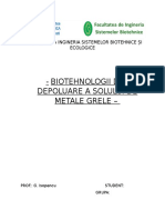 biotehnologii de decontaminare de metale grele