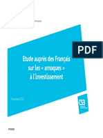 Etude auprès des Français sur les "arnaques" à l’investissement