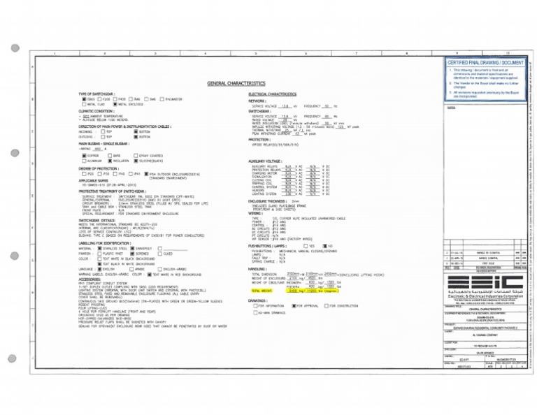 Switchgear Specifications and Features | PDF | Alternating Current ...