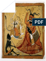 Brooklyn Museum - Durga Slaying the Buffalo Demon Raktabij and Kali Lapping Up the Demon's Blood Page From a Markandeya Purana Series