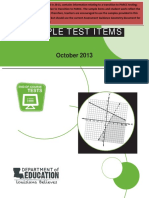 Geometry Sample Test Items PDF