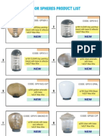 GP Outdoor Spheres Product List March 2010
