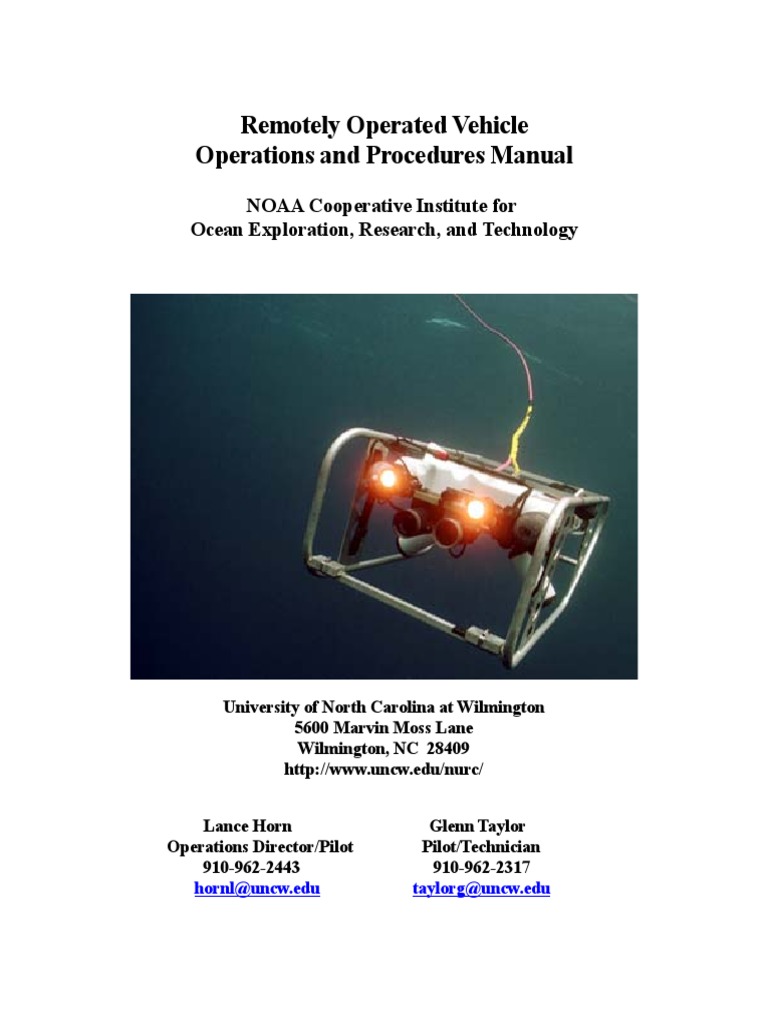 ROV Operations Manual Overview | PDF | Technology & Engineering