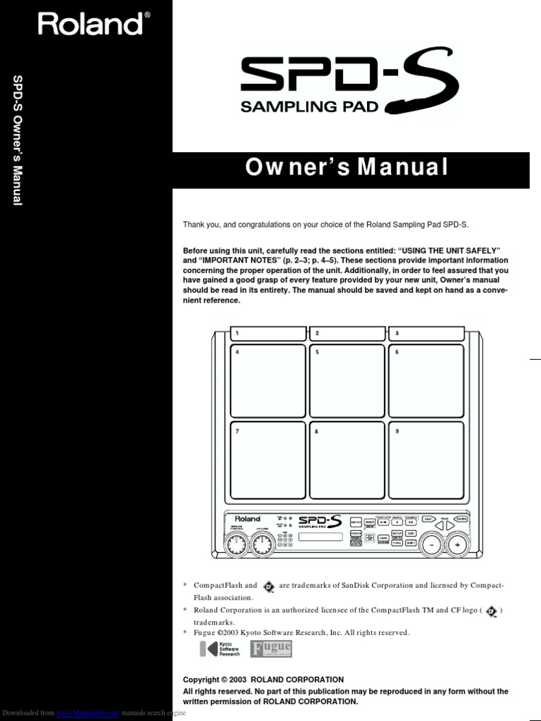 roland spd s sampling pad manual Manual español roland spd s.