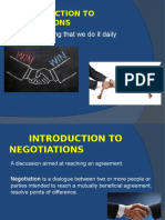 Introduction To Negotiation