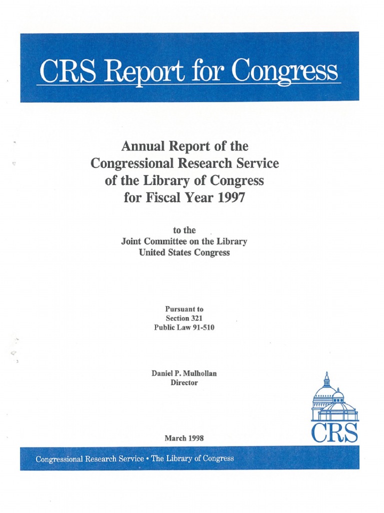 congressional research service annual report