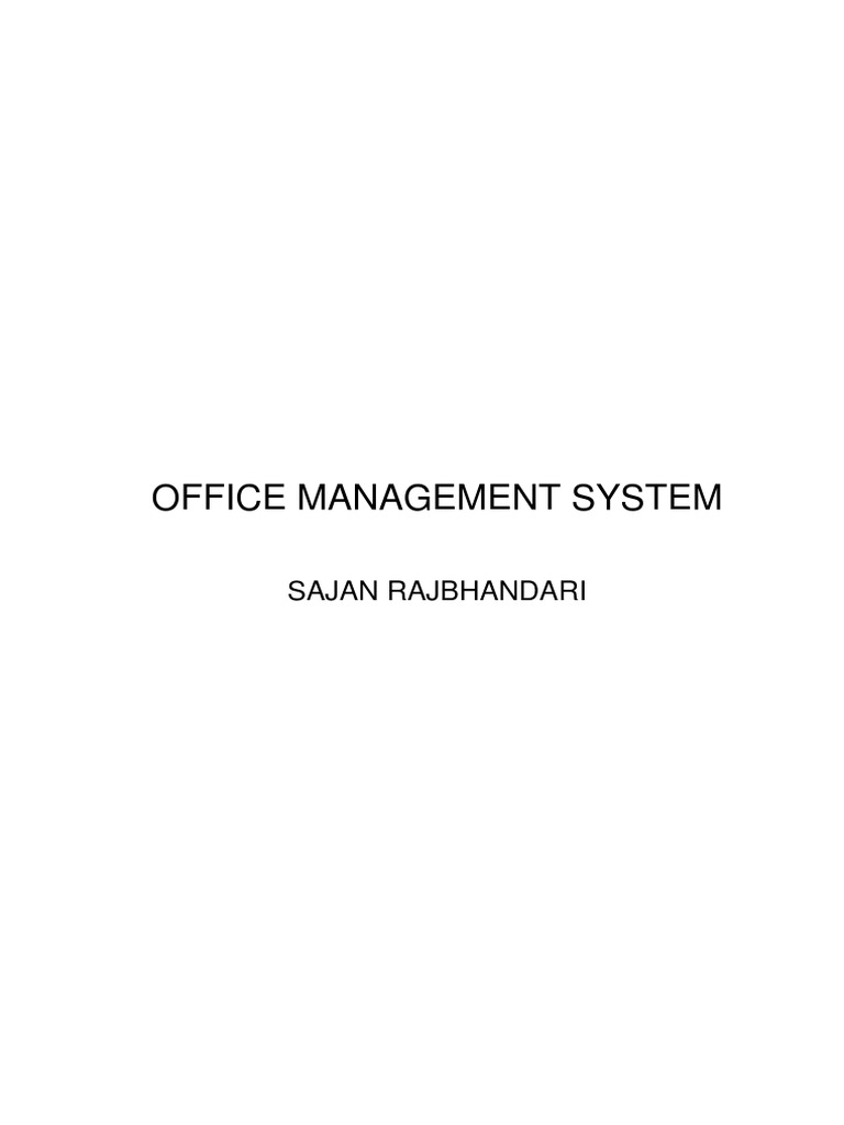 Office Management System Overview | PDF | Web Application | Use Case