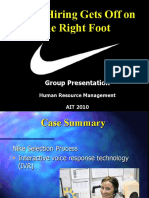 Presentation On Nike Case Study: Hiring Gets Off On The Right Foot
