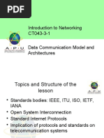 Introduction To Networking CT043-3-1 Data Communication Model and Architectures