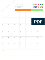 Calendário Mensal Para Qualquer Ano (12 Páginas, Design Arco-íris)1