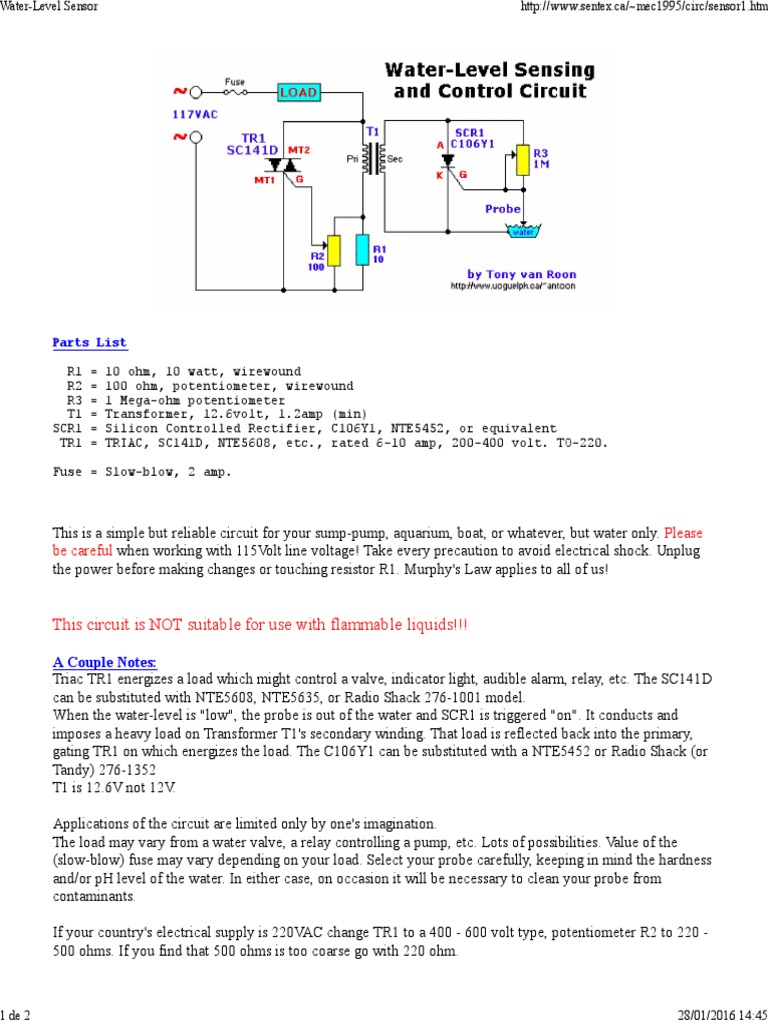 Water Level Sensor | PDF | Home & Garden | Science & Mathematics