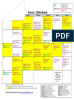 SCDNF February 2016 Schedule