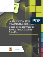 La Educación Secundaria en Argentina 2010 – 2015. El Caso de Las Provincias de Buenos Aires Córdoba y Entre Ríos