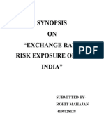 Synopsis ON "Exchange Rate Risk Exposure of G4S India": Submitted By-Rohit Mahajan 4108128128