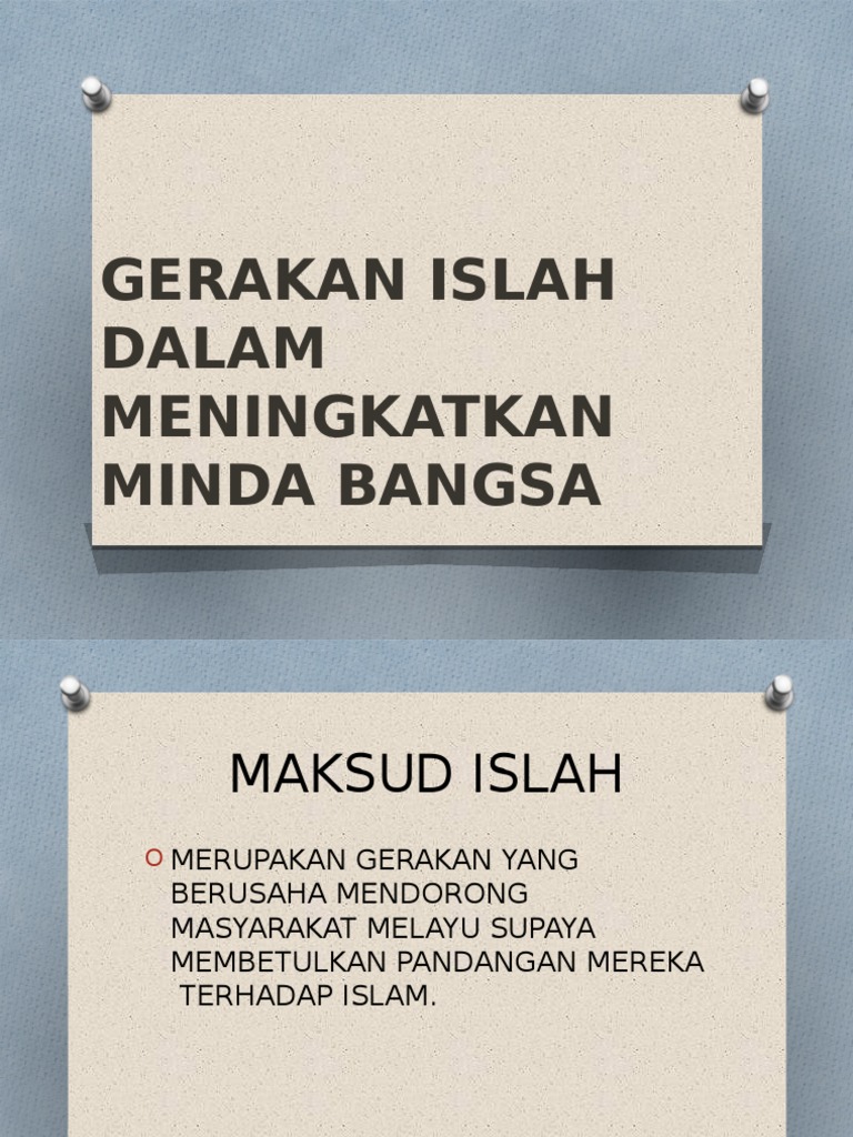 Gerakan Islah Dalam Meningkatkan Minda Bangsa | PDF