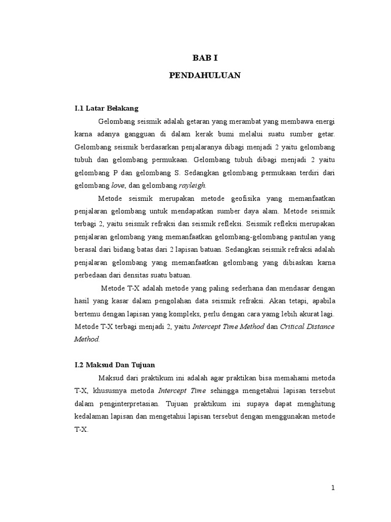 Metode Intercept Time dalam Seismik | PDF | Metode & Bahan Ajar